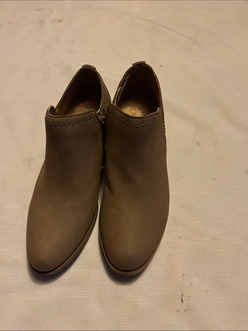 Naturalizer Taupe Brown Ankle Booties